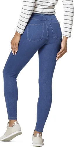 Vista 2 de HUE Leggings de mezclilla esenciales de ajuste curvo para mujer