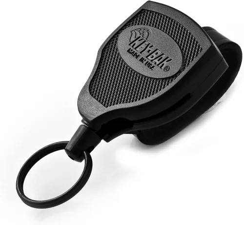 Vista 7 de KEY-BAK SUPER48 - Llavero retráctil con cierre, funda de policarbonato duradera, trabilla de cuero para cinturón y anillo dividido de gran