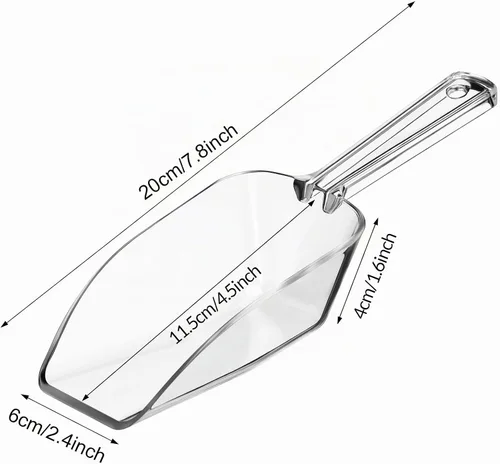 Vista 2 de Hestya 4 cucharadas de plástico transparente multiusos para dulces, bufé