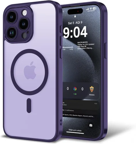 Vista 52 de Funda para iPhone 11 con protector de pantalla, compatible con MagSafe, ultra delgada, translúcida, mate, a prueba de golpes, color negro