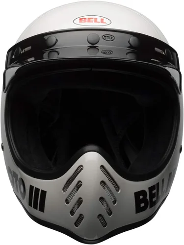 Vista 3 de Casco Bell Moto-3, Blanco Clásico, Mediano