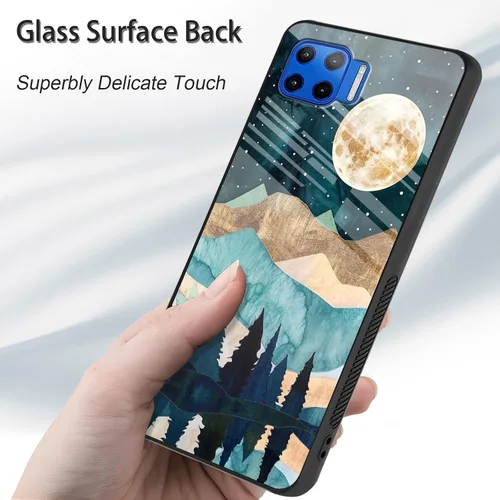 Vista 198 de Funda para Motorola Moto Edge 2022, cubierta trasera de vidrio templado con protector de pantalla, funda protectora a prueba de golpes para Motorola