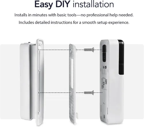 Vista 4 de Wasserstein Soporte de cuña horizontal, ajuste perfecto para timbre de video Pro, ángulo ajustable para una mejor visualización (1 paquete, blanco)