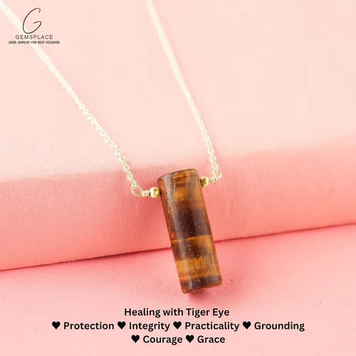 Vista 4 de Collar con forma de piedra preciosa Mis Oro