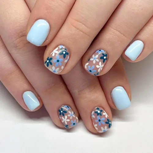 Vista 44 de Uñas Postizas Cuadradas Cortas con Diseños de Lazo 3D, Uñas Postizas de Leopardo con Punta Francesa, Uñas Adhesivas Brillantes, Uñas Acrílicas Nude