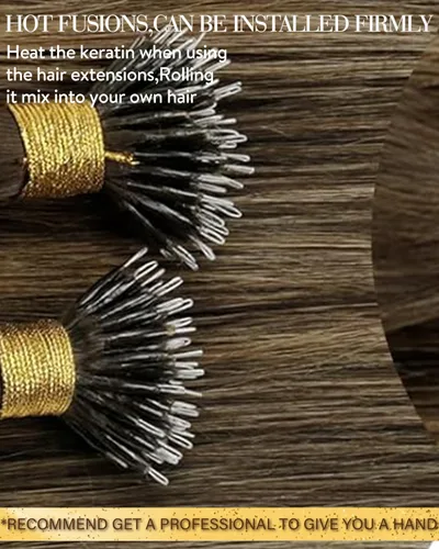 Vista 56 de 【Descuento】Hetto - Extensiones de cabello con cinta adhesiva, 40g, extensiones de cabello humano, color rubio ceniza oscuro degradado a rubio medio