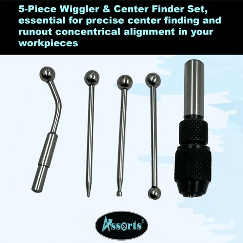 Vista 3 de Wiggler & Center Finder Set Work Edge Centre Finding Run out concéntrica Alinear 5 Pcs Set