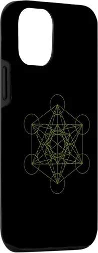 Vista 3 de Funda de yoga espiritual oculta para iPhone 15 Geometría Sagrada Metatron