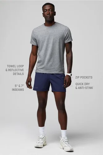 Vista 76 de Fabletics The One - Pantalón corto para hombre (forro), entrenamiento, natación, ligero, de secado rápido, bolsillo con cremallera, tejido elástico