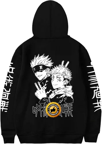 Vista 2 de GIYEA Sudadera con capucha unisex con estampado 3D de anime con capucha de manga larga