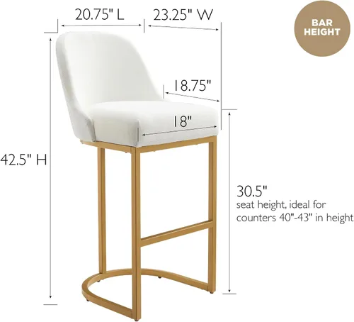 Vista 118 de Leick Home 214536 Barrelback Silla de comedor con base de metal, juego de 2, para comedor, asiento moderno de lino negro y base de metal dorado