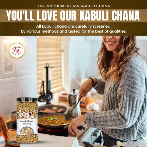 Vista 7 de TAJ Garbanzo Frijoles Secos 4 Libras Kabuli Chana Producto de la India