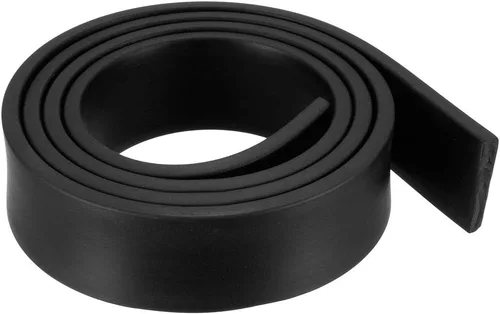 Vista 66 de uxcell Tira de sello de goma rectangular maciza, 0.197 in de ancho, 0.118 in de grosor, 3.3 ft de largo, color negro