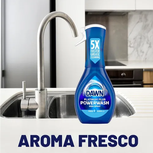 Vista 9 de Dawn Platinum Powerwash - Spray para platos, jabón para platos, aroma fresco, 16 onzas líquidas