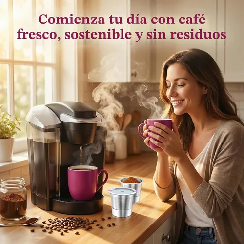 Vista 8 de K Cups reutilizables para Keurig, cápsulas de café reutilizables de acero inoxidable universales compatibles con las cafeteras Keurig 1.0 y 2.0