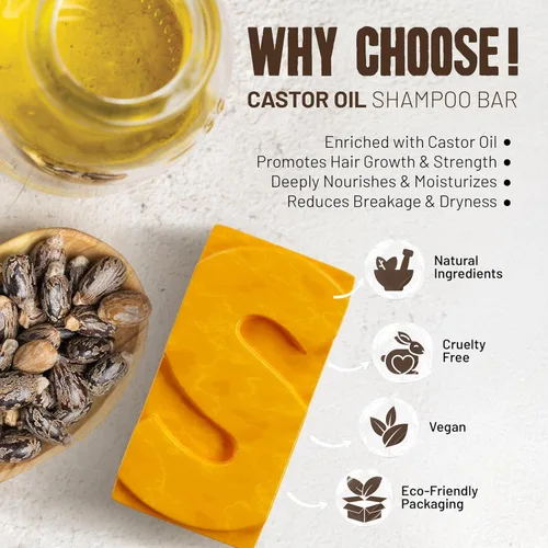 Vista 2 de Herbishh Barra de champú para el crecimiento del cabello, fortalecimiento y nutrición, sólido para adelgazar el cabello, infundido con biotina, sin