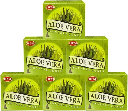 Vista 2 de TRUMIRI Paquete de soporte para cono de incienso con dobladillo de aloe vera - Paquete de 6 (aproximadamente 60 conos)