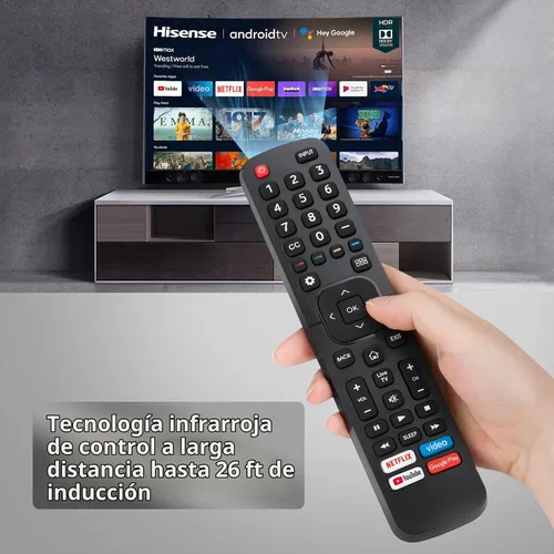 Vista 5 de para Hisense-TV-Remote Reemplazo, Control remoto universal para todos los televisores inteligentes Hisense【Paquete de 2】