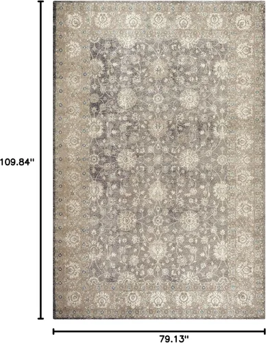 Vista 51 de Safavieh Sofia Collection SOF330B, tapete clásico color gris claro y beige, Polipropileno