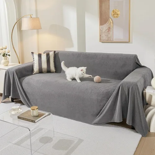 Vista 19 de MEETSKY Funda para silla reclinable, a prueba de arañazos, para gatos, fundas de sofá de gran tamaño, lavable para sofá individual, funda suave