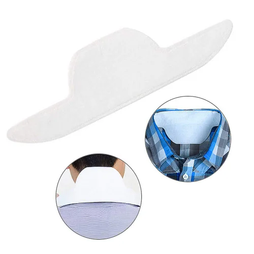 Vista 6 de AHIER 20 almohadillas desechables para el cuello para el sudor, protector de camisa de cuello, almohadillas absorbentes para cuello, protección
