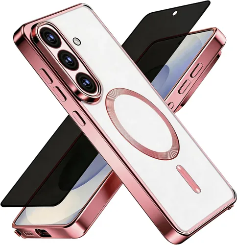 Vista 30 de Misscase Funda MagSafe compatible con iPhone 12 Pro Max con protector de lente de cámara, protección completa, funda magnética transparente
