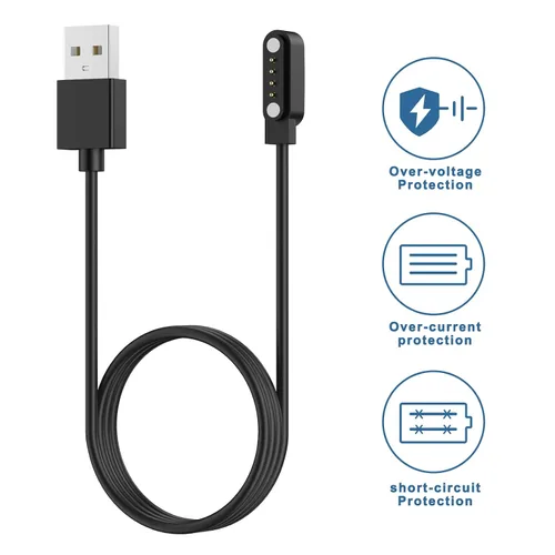 Vista 5 de Meliya Cable de carga magnético de repuesto para auriculares de conducción ósea, cable de carga USB para interfaz de 4 pines Auriculares