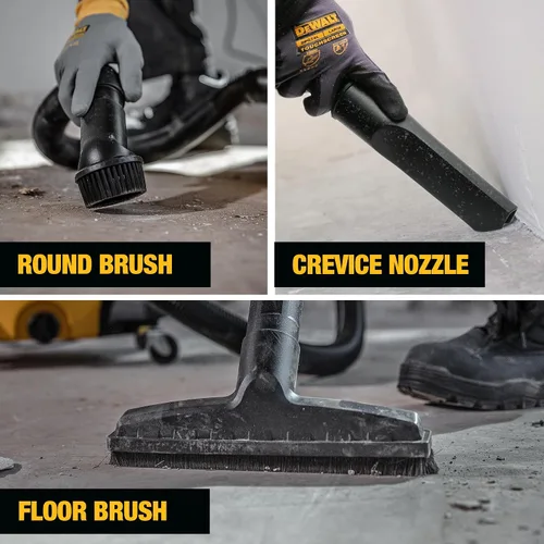 Vista 5 de DEWALT DXV14P Aspiradora para tienda en húmedo y seco de 14 galones, aspiradora en húmedo y seco de 6 HP con 110 CFM de potente succión, amarilla