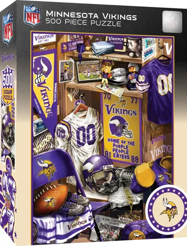 Vista 10 de MasterPieces Rompecabezas de 500 piezas para adultos para el Día del Juego, NFL San Francisco 49ers Locker Room, 15 x 21 pulgadas
