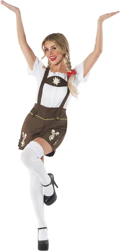 Vista 4 de fun shack Womens Lederhosen Costume, German Lederhosen Costume Women, Bavarian Oktoberfest Costumes Women