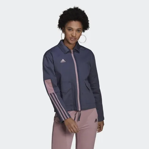 Vista 2 de adidas Chaqueta Tiro Cargo para mujer, Azul marino sombra
