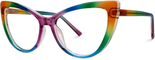 Vista 2 de Zeelool Marco de ojo de gato de moda para mujer con lente transparente sin receta Chelsy ZJGT154975