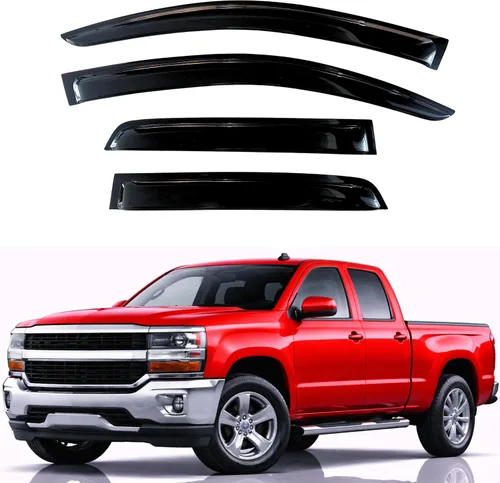 Vista 130 de KPY Protector de lluvia compatible con Ford Bronco 1980-1996, Ford F150 F250 F350, deflectores de ventilación lateral para visera de ventana
