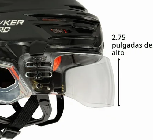 Vista 3 de TronX Casco de hockey de corte ventilado S40 Visera transparente (antiarañazos/antivaho) Certificado CE
