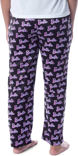 Vista 2 de Mattel Barbie Logo de todas partes impresión Loungewear Sleep Pijama pantalones