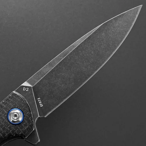 Vista 4 de Eafengrow EF973 Cuchillo plegable, hoja de acero D2, mango de micarta, carpeta de cuchillo de bolsillo para trabajo, camping, senderismo, EDC