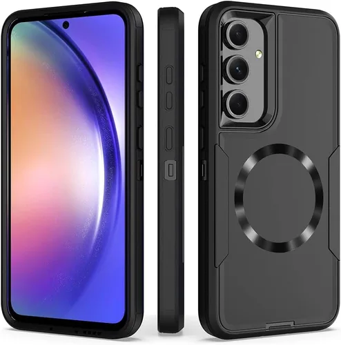 Vista 34 de Funda diseñada para Samsung Galaxy S22 Ultra, magnética, protección contra caídas de servicio pesado, protección de doble capa, compatible
