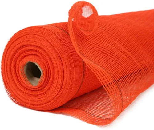 Vista 3 de Red de seguridad para escombros naranja ignífuga (4' x 150', naranja)