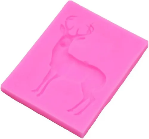 Vista 7 de Molde de pastel de ciervos molde de fondant de ciervos de Navidad para hornear silicona