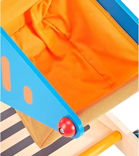 Vista 5 de Carrito de compras de madera para niños Hape galardonado Multi, L: 16.9, W: 11.8, H: 19.8 pulgadas, Multi, Carrito de compras de juguetes