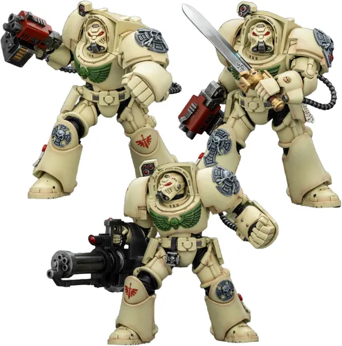 Vista 34 de JOYTOY Black Templars Warhammer 40k 1/18 Figura de acción Black Templars Terminator 1 con espada de poder y bolter de tormenta, regalos