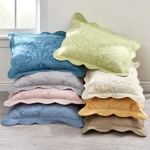 Vista 6 de BrylaneHome Amelia - Funda de almohada King, color rosa baya.