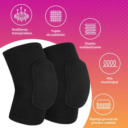Vista 2 de HISFFOG Rodilleras de voleibol para mujeres, hombres, jóvenes, niñas, niños, rodilleras para voleibol, baloncesto, fútbol, baile, yoga, tenis