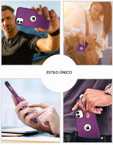 Vista 7 de BENTOBEN Fundas para iPhone 11 Pro Max, 2 en 1, ajuste delgado, resistente, híbrido, a prueba de golpes, de poliuretano termoplástico suave Violeta