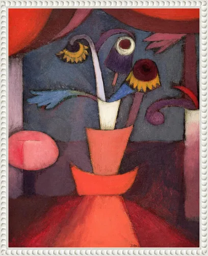 Vista 14 de Amanti Art Lienzo enmarcado para pared, 28 x 23 pulgadas, flor de otoño de 1922 por Paul Klee, lienzo enmarcado para pared, obras de arte