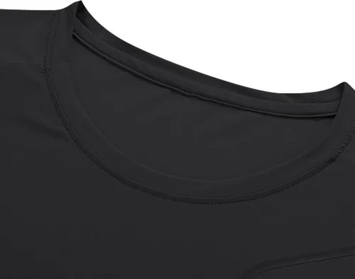 Vista 3 de Camisetas para hombre con bolsillo con cremallera, camiseta atlética de moda para gimnasio, fisicoculturismo, manga corta, cuello redondo liso