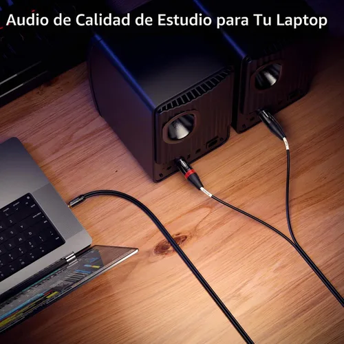 Vista 4 de Cable Matters Cable TRS a 2 XLR de 0.1 in, macho a macho, 3 pies