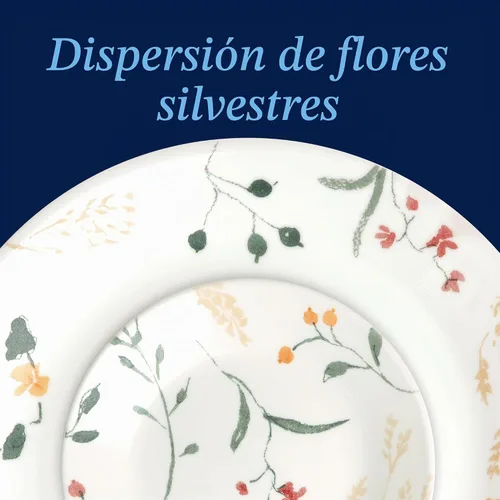 Vista 2 de Corelle Vitrelle - Juego de vajilla de vidrio de 18 piezas para 6, juego de platos y cuencos de vidrio de triple capa resistente a las grietas y a