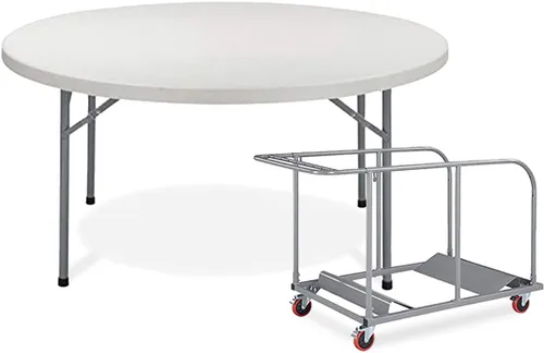 Vista 8 de EventStable TitanPRO - Mesa plegable de plástico resistente para exteriores, redonda de 60 pulgadas, 5