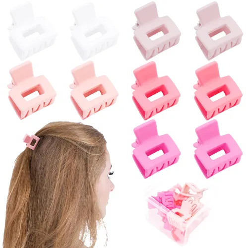 Vista 10 de Ahoney 10 pinzas pequeñas para el cabello para mujeres y niñas, clips de mandíbula mate de 1 pulgada para cabello fino, grueso y mediano, pasadores
